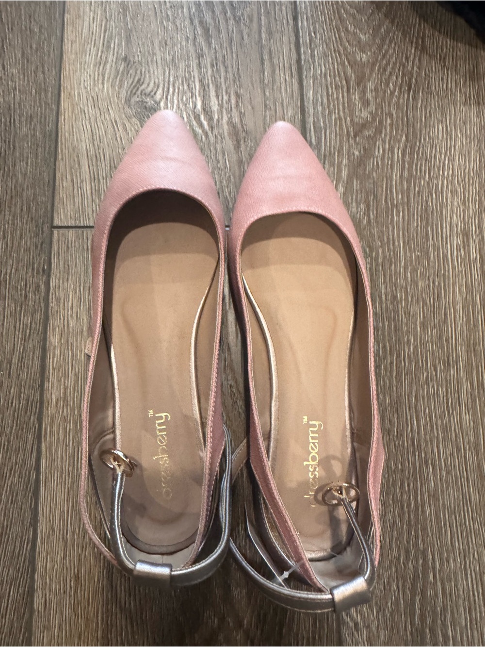 Rose Pink Pointed-Toe Slingback Flats by Aerosoles